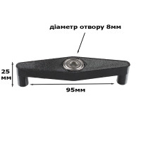 Кондуктор шаблон торцевий для свердління отвір 8мм з підшипником. Ширина до 95мм