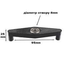 Кондуктор шаблон торцевий для свердління отвір 8мм з підшипником. Ширина до 95мм